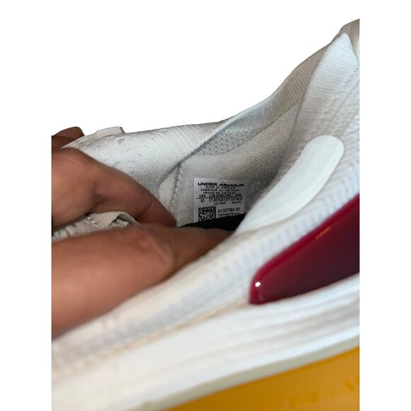 Under Armour HOVR Phantom 3 Running Shoes White/Red Size 10 With Extra Laces - Picture 10 of 10